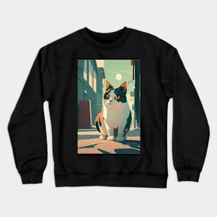 Super cute cat Anime style Crewneck Sweatshirt